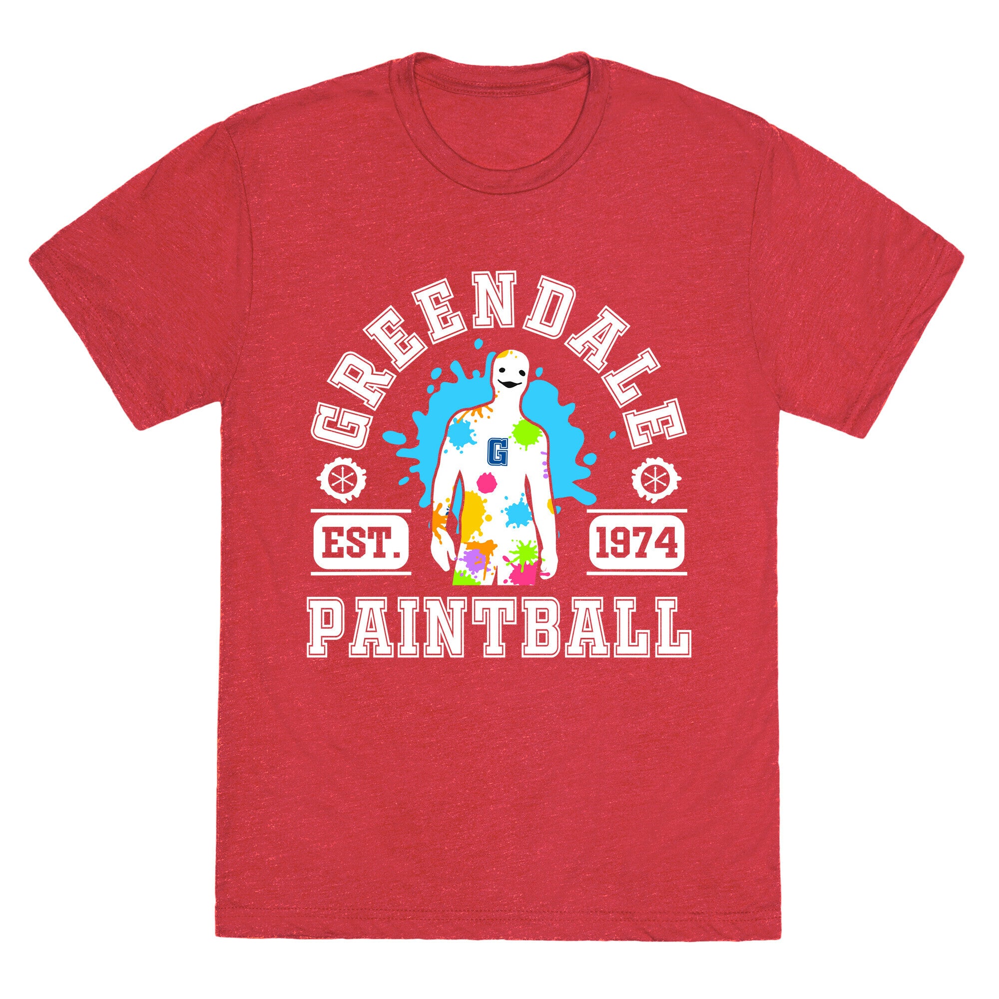 Greendale Community College Paintball Unisex Triblend Tee